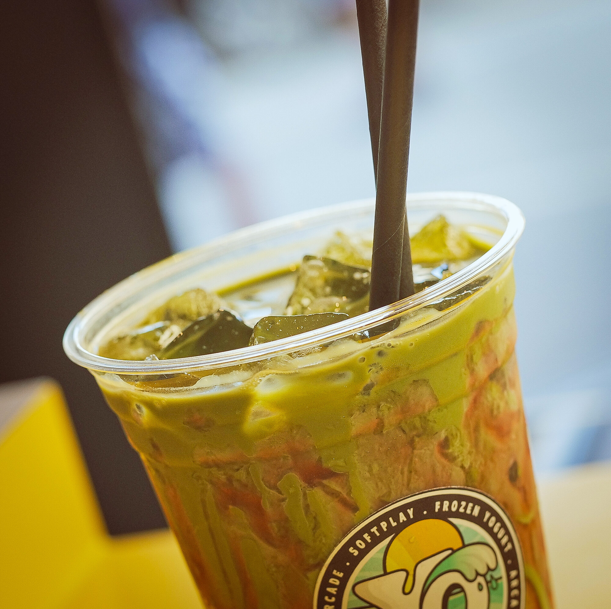 An iced drink at the Yo Coast cafe
